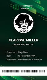 25 November 2023 - Clarisse Miller ID Card (Commission)